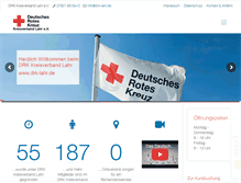 Tablet Screenshot of drk-lahr.de